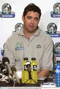 23 October 2003; The Australian manager Gary Lyon during the press conference, in advance of the Foster's International Rules game between Australia and Ireland, at the Sheraton-Perth Hotel, Perth, Western Australia. Picture credit; Ray McManus / SPORTSFILE *EDI*