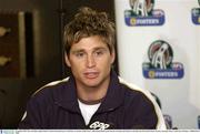 23 October 2003; The Australian captain Shane Crawford during the press conference, in advance of the Foster's International Rules game between Australia and Ireland, at the Sheraton-Perth Hotel, Perth, Western Australia. Picture credit; Ray McManus / SPORTSFILE *EDI*