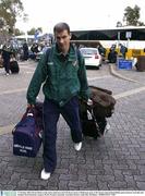 27 October 2003; Dessie Dolan on the teams departure from Perth en-route to Melbourne prior to the Fosters International Rules game between Australia and Ireland. Perth Domestic Airport, Perth, Western Australia, Australia. Picture credit; Ray McManus / SPORTSFILE *EDI*