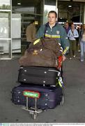 27 October 2003; Tom Kelly on the teams arrival at Melbourne in advance of the Fosters International Rules game between Australia and Ireland. Melbourne Airport, Melbourne, Western Australia, Australia. Picture credit; Ray McManus / SPORTSFILE *EDI*