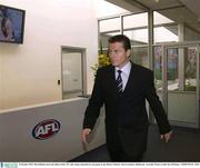 29 October 2003; Mark Bickley leaves the offices of the AFL after being suspended for one game by the Match Tribunal. Telstra Stadium, Melbourne, Australia. Picture credit; Ray McManus / SPORTSFILE *EDI*