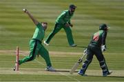 15 May 2019; Barry McCarthy of Ireland bowls a delivery during the One Day International match between Ireland and Bangladesh at Clontarf Cricket Club, Clontarf in Dublin. Photo by Piaras Ó Mídheach/Sportsfile