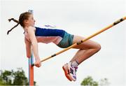 15 May 2019; Maya Brennan, Presentation College, Carlow, competing in the Minor Girls High Jump event during the Irish Life Health Leinster Schools Track and Field Championships Day 1 at Morton Stadium in Santry, Dublin. Photo by Eóin Noonan/Sportsfile