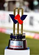 15 May 2019; A general view of the trophy at the One Day International match between Ireland and Bangladesh at Clontarf Cricket Club, Clontarf in Dublin. Photo by Piaras Ó Mídheach/Sportsfile