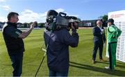 15 May 2019; Ireland captain William Porterfield is interviewed by John Kenny after the One Day International match between Ireland and Bangladesh at Clontarf Cricket Club, Clontarf in Dublin. Photo by Piaras Ó Mídheach/Sportsfile