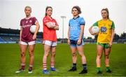 16 May 2019; Ladies footballers, from left, Megan Glynn of Galway, Eimear Scally of Cork, Niamh Collins of Dublin and Niamh Carr of Donegal were in Parnell Park today to launch AIG’s new #EffortIsEqual campaign. #EffortIsEqual recognises that the effort, commitment and dedication amongst male and female players is equal. AIG also announced their new sponsorship which will see AIG become the Official Insurance Partner of the Ladies Gaelic Football Association. Follow AIG Ireland on social & on www.aig.ie to learn more about #EffortIsEqual. Photo by David Fitzgerald/Sportsfile