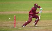 15 May 2019; Sunil Ambris of West Indies plays a shot during the One-Day International Tri-Series Final match between West Indies and Bangladesh at Malahide Cricket Ground, Malahide, Dublin. Photo by Sam Barnes/Sportsfile