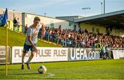 13 May 2019; Robert Navarro Muñoz of Spain takes a corner during the 2019 UEFA European Under-17 Championships Quarter-Final match between Hungary and Spain at UCD Bowl in Dublin. Photo by Ben McShane/Sportsfile