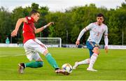 13 May 2019; Gábor Buna of Hungary in action against Javier López Carballo of Spain during the 2019 UEFA European Under-17 Championships Quarter-Final match between Hungary and Spain at UCD Bowl in Dublin. Photo by Ben McShane/Sportsfile