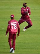 15 May 2019; Ashley Nurse of West Indies drops a catch during the One-Day International Tri-Series Final match between West Indies and Bangladesh at Malahide Cricket Ground, Malahide, Dublin. Photo by Sam Barnes/Sportsfile