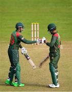 15 May 2019; Soumya Sarkar, left, and Tamim Iqbal of Bangladesh during the One-Day International Tri-Series Final match between West Indies and Bangladesh at Malahide Cricket Ground, Malahide, Dublin. Photo by Sam Barnes/Sportsfile