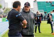 17 May 2019; Dan McFarland of Ulster, right, with Dave Rennie of Glasgow prior to the Guinness PRO14 Semi-Final match between Glasgow Warriors and Ulster at Scotstoun Stadium in Glasgow, Scotland. Photo by Ross Parker/Sportsfile