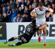 17 May 2019; Stuart McCloskey of Ulster is tackled by Sam Johnson of Glasgow during the Guinness PRO14 Semi-Final match between Glasgow Warriors and Ulster at Scotstoun Stadium in Glasgow, Scotland. Photo by Ross Parker/Sportsfile