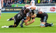 17 May 2019; Rory Best of Ulster is tackled by Ali Price of Glasgow during the Guinness PRO14 Semi-Final match between Glasgow Warriors and Ulster at Scotstoun Stadium in Glasgow, Scotland. Photo by Ross Parker/Sportsfile