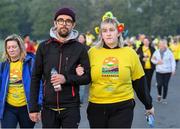11 May 2019; Thousands of people across 202 locations worldwide walked together in hope against suicide at this year’s Darkness Into Light, proudly supported by Electric Ireland, raising vital funds to ensure Pieta can continue to provide critical support in the fight against suicide. Meadhbh Slattery and Ned Barc, from Baldoyle,  at the Darkness Into Light event in the Phoenix Park in Dublin. Photo by Ray McManus/Sportsfile