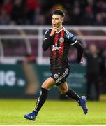 17 May 2019; Daniel Mandroiu of Bohemians celebrates after scoring his side's first goal during the SSE Airtricity League Premier Division match between St Patrick's Athletic and Bohemians  at Richmond Park in Dublin. Photo by Ben McShane/Sportsfile
