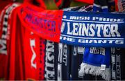 18 May 2019; Merchandise on sale outside the ground ahead of the Guinness PRO14 semi-final match between Leinster and Munster at the RDS Arena in Dublin. Photo by Ramsey Cardy/Sportsfile