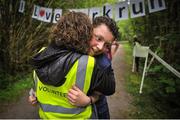 18 May 2019; Yvonne Peters Hill congratulates her son Alfie during the Clonbur Woods parkrun in partnership with Vhi at Clonbur Woods, Clonbur, Co. Galway. Parkrun Ireland in partnership with Vhi, added a new parkrun at Clonbur Woods on Saturday, 18th May, with the introduction of the Clonbur Woods parkrun in Clonbur, Co. Galway. Parkruns take place over a 5km course weekly, are free to enter and are open to all ages and abilities, providing a fun and safe environment to enjoy exercise. To register for a parkrun near you visit www.parkrun.ie. Photo by Ray Ryan/Sportsfile
