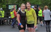 18 May 2019; Siobhan Lee from Glencorrib and Laura Murphy from The Neale during the Clonbur Woods parkrun in partnership with Vhi at Clonbur Woods, Clonbur, Co. Galway. Parkrun Ireland in partnership with Vhi, added a new parkrun at Clonbur Woods on Saturday, 18th May, with the introduction of the Clonbur Woods parkrun in Clonbur, Co. Galway. Parkruns take place over a 5km course weekly, are free to enter and are open to all ages and abilities, providing a fun and safe environment to enjoy exercise. To register for a parkrun near you visit www.parkrun.ie. Photo by Ray Ryan/Sportsfile