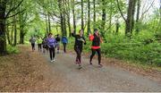 18 May 2019; Participants during the Clonbur Woods parkrun in partnership with Vhi at Clonbur Woods, Clonbur, Co. Galway. Parkrun Ireland in partnership with Vhi, added a new parkrun at Clonbur Woods on Saturday, 18th May, with the introduction of the Clonbur Woods parkrun in Clonbur, Co. Galway. Parkruns take place over a 5km course weekly, are free to enter and are open to all ages and abilities, providing a fun and safe environment to enjoy exercise. To register for a parkrun near you visit www.parkrun.ie. Photo by Ray Ryan/Sportsfile