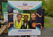 18 May 2019; Marsline Onota, Gwen and Gaius from Clonbur during the Clonbur Woods parkrun in partnership with Vhi at Clonbur Woods, Clonbur, Co. Galway. Parkrun Ireland in partnership with Vhi, added a new parkrun at Clonbur Woods on Saturday, 18th May, with the introduction of the Clonbur Woods parkrun in Clonbur, Co. Galway. Parkruns take place over a 5km course weekly, are free to enter and are open to all ages and abilities, providing a fun and safe environment to enjoy exercise. To register for a parkrun near you visit www.parkrun.ie. Photo by Ray Ryan/Sportsfile