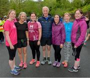 18 May 2019; Lisa Mylotte, Angie Hughes, both from The Neale, Aine Casey, Joe Curran, both from Clonbur, Nora Ratcliff, Angie Hartnett, both Kilmaine and Cathy Murphy from Clonbur during the Clonbur Woods parkrun in partnership with Vhi at Clonbur Woods, Clonbur, Co. Galway. Parkrun Ireland in partnership with Vhi, added a new parkrun at Clonbur Woods on Saturday, 18th May, with the introduction of the Clonbur Woods parkrun in Clonbur, Co. Galway. Parkruns take place over a 5km course weekly, are free to enter and are open to all ages and abilities, providing a fun and safe environment to enjoy exercise. To register for a parkrun near you visit www.parkrun.ie. Photo by Ray Ryan/Sportsfile