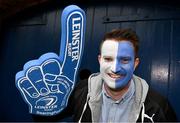 18 May 2019; Leinster supporter Norman Weishaar, from Freiburg, Germany, prior to the Guinness PRO14 semi-final match between Leinster and Munster at the RDS Arena in Dublin. Photo by Diarmuid Greene/Sportsfile