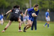 18 May 2019; Mary Geoghegan of Kishoge Community College, Dublin, in action against PWC 2, during the LGFA Interfirms Blitz 2019 at Naomh Mearnóg GAA Club, Portmarnock, Dublin. This year 12 teams competed for the top prize, while 11 teams signed up to take part in a recreational blitz. Photo by Piaras Ó Mídheach/Sportsfile