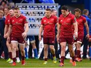 18 May 2019; Joey Carbery of Munster and team-mates react following the Guinness PRO14 semi-final match between Leinster and Munster at the RDS Arena in Dublin. Photo by Harry Murphy/Sportsfile