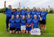 18 May 2019; University Hospital Waterford celebrate after beating Glanbia in the Shield final at the LGFA Interfirms Blitz 2019 at Naomh Mearnóg GAA Club, Portmarnock, Dublin. This year 12 teams competed for the top prize, while 11 teams signed up to take part in a recreational blitz. Photo by Piaras Ó Mídheach/Sportsfile