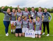 18 May 2019; AIB celebrate after beating PWC in the Cup final at the LGFA Interfirms Blitz 2019 at Naomh Mearnóg GAA Club, Portmarnock, Dublin. This year 12 teams competed for the top prize, while 11 teams signed up to take part in a recreational blitz. Photo by Piaras Ó Mídheach/Sportsfile