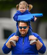 18 May 2019; Leinster supporters 2 year old Olwyn Keogh and her father Robert ahead of the Guinness PRO14 semi-final match between Leinster and Munster at the RDS Arena in Dublin. Photo by Ramsey Cardy/Sportsfile