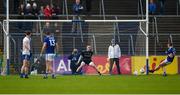 18 May 2019; Martin Reilly of Cavan scores his side's first goal from a penalty during the Ulster GAA Football Senior Championship quarter-final match between Cavan and Monaghan at Kingspan Breffni in Cavan. Photo by Daire Brennan/Sportsfile