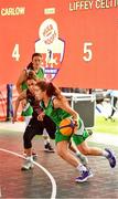 18 May 2019; Ciara Bracken of Liffey Celtics Basketball Club in action against Felicia DaCruz of IT Carlow Basketball during the second annual Hula Hoops 3x3 Basketball Championships at Bray Seafront in Co.Wicklow. Photo by Ray McManus/Sportsfile