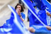 18 May 2019; Leinster supporter Aisling O'Connor during the Guinness PRO14 semi-final match between Leinster and Munster at the RDS Arena in Dublin. Photo by Ramsey Cardy/Sportsfile