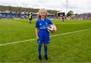 18 May 2019; Matchday mascot 8 year old Hattie Farrell at the Guinness PRO14 semi-final match between Leinster and Munster at the RDS Arena in Dublin. Photo by Ramsey Cardy/Sportsfile