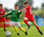 19 May 2019; Cathal O'Sullivan of Cork is tackled by Turlough Carr of Donegal during the Under 12 SFAI Subway Championship Final match between Donegal and Cork at Mullingar Athletic in Gainstown, Westmeath. Photo by Ramsey Cardy/Sportsfile