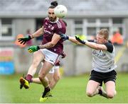 19 May 2019; Allan Molloy of Galway in action against Stephen Connolly of Sligo during the Connacht GAA Junior Football Championship match between Sligo and Galway at Markievicz Park in Sligo. Photo by Harry Murphy/Sportsfile