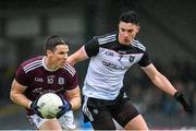 19 May 2019; Séan Denvir of Galway in action against Eoin Kent of Sligo during the Connacht GAA Junior Football Championship match between Sligo and Galway at Markievicz Park in Sligo. Photo by Harry Murphy/Sportsfile