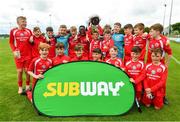 19 May 2019; The Cork team celebrate following the Under 12 SFAI Subway Championship Final match between Donegal and Cork at Mullingar Athletic in Gainstown, Westmeath. Photo by Ramsey Cardy/Sportsfile
