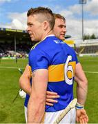 19 May 2019; Padraic Maher, left, and John McGrath of Tipperary after the Munster GAA Hurling Senior Championship Round 2 match between Tipperary and Waterford at Semple Stadium, Thurles in Tipperary. Photo by Ray McManus/Sportsfile