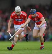 19 May 2019; Cork players Patrick Horgan, left, and Conor Lehane both go for the ball during the Munster GAA Hurling Senior Championship Round 2 match between Limerick and Cork at the LIT Gaelic Grounds in Limerick. Photo by Piaras Ó Mídheach/Sportsfile