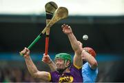 19 May 2019; Matthew O’Hanlon of Wexford in action against Danny Sutcliffe of Dublin during the Leinster GAA Hurling Senior Championship Round 2 match between Dublin and Wexford at Parnell Park in Dublin. Photo by Daire Brennan/Sportsfile