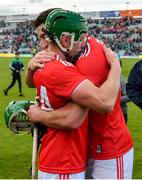 19 May 2019; Alan Cadogan and Aidan Walsh of Cork celebrate after the Munster GAA Hurling Senior Championship Round 2 match between Limerick and Cork at the LIT Gaelic Grounds in Limerick. Photo by Diarmuid Greene/Sportsfile