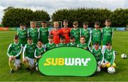 19 May 2019; The Donegal squad ahead of the Under 12 SFAI Subway Championship Final match between Donegal and Cork at Mullingar Athletic in Gainstown, Westmeath. Photo by Ramsey Cardy/Sportsfile