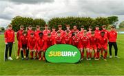 19 May 2019; The Cork squad ahead of the Under 16 SFAI Subway Championship Final match between DDSL and Cork at Mullingar Athletic in Gainstown, Westmeath. Photo by Ramsey Cardy/Sportsfile