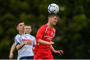 19 May 2019; Mark Carey of Cork in action against Shaun Murphy of DDSL during the Under 16 SFAI Subway Championship Final match between DDSL and Cork at Mullingar Athletic in Gainstown, Westmeath. Photo by Ramsey Cardy/Sportsfile