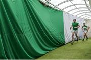 19 May 2019; Limerick players Declan Hannon, left, and Nickie Quaid make their way to the pitch before the Munster GAA Hurling Senior Championship Round 2 match between Limerick and Cork at the LIT Gaelic Grounds in Limerick. Photo by Piaras Ó Mídheach/Sportsfile