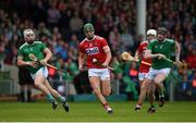 19 May 2019; Aidan Walsh of Cork in action against Cian Lynch, left, and Declan Hannon of Limerick during the Munster GAA Hurling Senior Championship Round 2 match between Limerick and Cork at the LIT Gaelic Grounds in Limerick. Photo by Diarmuid Greene/Sportsfile