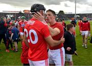 19 May 2019; Anthony Nash, right, and Christopher Joyce of Cork celebrate after the Munster GAA Hurling Senior Championship Round 2 match between Limerick and Cork at the LIT Gaelic Grounds in Limerick. Photo by Diarmuid Greene/Sportsfile